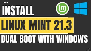 How to DUAL BOOT Linux Mint 213 and Windows 1110 [upl. by Alrak]