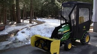 John Deere x590 Conversion from snow blower to mower [upl. by Annej]