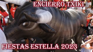 Encierro Txiki  Fiestas Estella 2023 [upl. by Epuladaug]