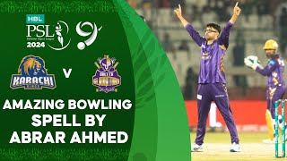 Amazing Bowling Spell By Abrar Ahmed  Karachi vs Quetta  Match 16  HBL PSL 9  M1Z2U [upl. by Remo]