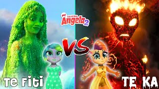 TeFiti And TeKa  My Talking Angela 2  Moana  Cosplay 2023 [upl. by Ahsinra]