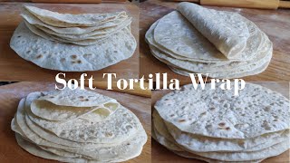 Soft tortilla wrap recipes  Easy flour tortilla without baking powder  tortilla wraps recetas [upl. by Oliva]