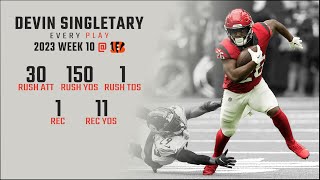 Devin Singletary Week 10  Every Run and Catch  Cincinnati Bengals  2023 NFL Highlights [upl. by Tarrant]