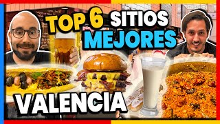 MEJORES SITIOS PARA COMER EN VALENCIA TOP 6 IMPRESCINDIBLES 🥘🍔😍 [upl. by Berkman85]