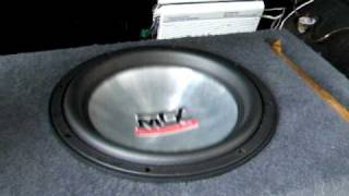 Subwoofer MTX 7500 7512 playing 25hz in a Fiat Elba Weekend CSL [upl. by Aihk925]