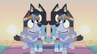 Bandit and Stripe Heeler in 80s ¤ Mirror effect Bluey [upl. by Enelra678]