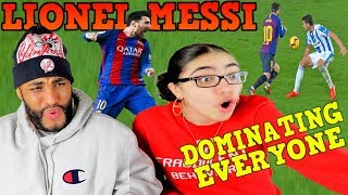 Lionel Messi Dominating Everyone 2019 Dribbling Skills amp Goals REACTION [upl. by Aissert]