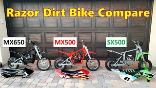 Compare Razor MX650 vs MX500 vs SX500  disassembled [upl. by Ralleigh241]