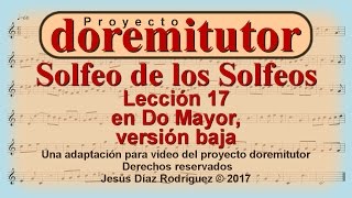 Solfeo de los Solfeos 17 en Do Mayor versión baja  Tutorial Musica  Aprenda a leer partituras [upl. by De Witt723]