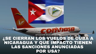 ¿Se cierran los vuelos de Cuba a Nicaragua y qué impacto tienen las sanciones anunciadas por Usa [upl. by Welles]