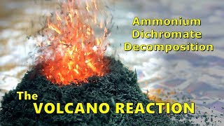 Volcano Reaction  Ammonium Dichromate Decomposition [upl. by Krystal204]