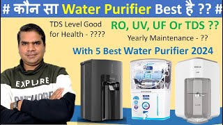 Top 5 Best Water Purifier 2024 in India  Best Water Purifier 2024 for Home [upl. by Acirret]