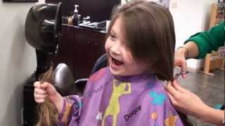 first hair cut donated to Locks of Love [upl. by Wivestad]