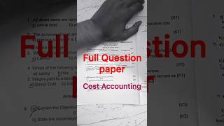 cost accounting internal 1 question paper [upl. by Lloyd]