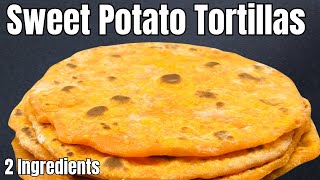 2Ingredient Sweet Potato Tortillas recipe  Vegan Oil Free [upl. by Nelleeus]