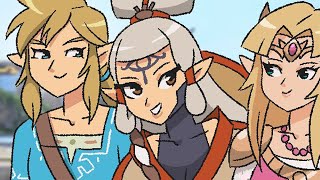 Impa meets Link and Zelda in Smash Bros [upl. by Molloy734]