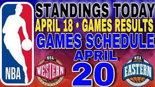 nba playoffs standings today April 18 2024  games results  games schedule April 20 2024 [upl. by Laikeze396]