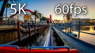 Incredicoaster front seat onride 5K POV 60fps Disney California Adventure Park [upl. by Sabino]