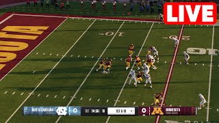 NCAAF LIVE🔴 North Carolina Tar Heels vs Minnesota Golden Gophers  Week 1  College Football 25 [upl. by Perce]