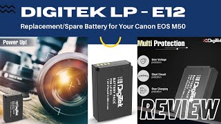 DIGITEK LP E12 Lithiumion Rechargeable Battery Pack for DSLR Camera for EOS M Series Review [upl. by Murvyn]