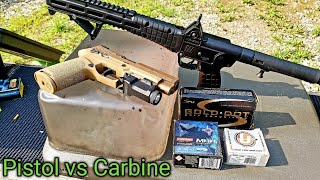 9mm Pistol VS Carbine Ballistic Gel Test [upl. by Modla]