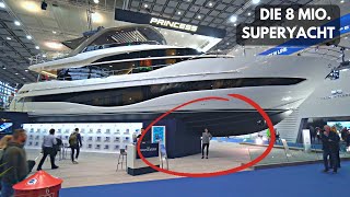 DIE 8 MIO€ SUPERYACHT PRINCESS Y85 2024 LUXUSYACHT 4 Schlafzimmer 4 Bäder 4000 PS 27m 1 Std [upl. by Deyes979]