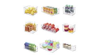 Stackable Plastic Kitchen Refrigerator amp Freezer Storage Bins  mDesign [upl. by Hubey981]