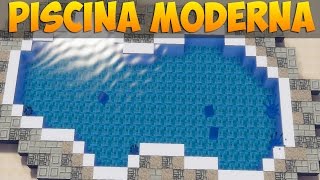 Minecraft Tutorial Como fazer uma Piscina Moderna [upl. by Nrev]