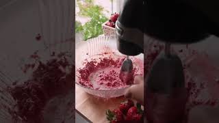 Stabilized strawberry whipped cream frosting [upl. by Alessig816]