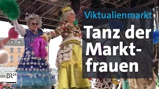 Münchner Fasching Tanz der Marktweiber auf dem Vikualienmarkt  Abendschau  BR24 [upl. by Anaynek]