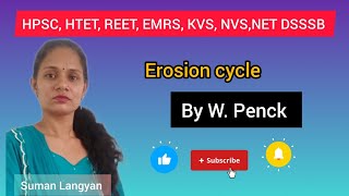 Erosion cycle in Geomorphology for Htet net kvsnvsemrs by Suman langyan [upl. by Madaih885]