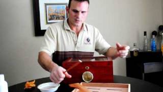 How to season a new Cigar Star Humidor Cigar Humidor [upl. by Nylyak]