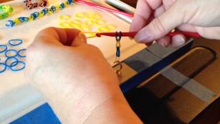 Rubber band bracelet with crochet hook EASY [upl. by Alton]