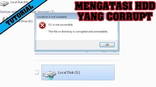 Cara Mengatasi Hardisk Corrupt And Unreadable Terbaru 2020 [upl. by Clarance145]