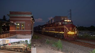 Two Norfolk Southern Heritage Units  The Brook 7624 [upl. by Suravaj]