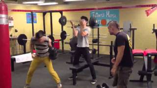 Darren Criss Harry Shum Jr amp Mark Salling Best workout ever [upl. by Couq]