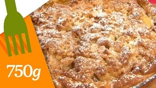 Recette de Tarte crumble aux pommes  750g [upl. by Ciprian]