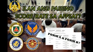 AFPSAT FORM A amp FORM B  ANO ANG PASSING RATE NG AFPSAT  LATEST PASSING RATE  2020 TAGALOG [upl. by Atinaw]