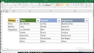 Excel Listas desplegables dependientes 2024 [upl. by Yessej]