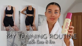 MY TANNING ROUTINE WITH COCO amp EVE  AmyBeth [upl. by Eannyl]