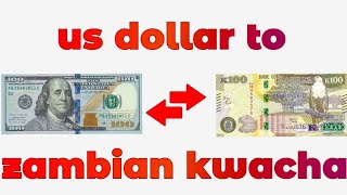 US Dollar To Zambian Kwacha Exchange Rate Today  Dollar To Kwacha  USD To ZMW [upl. by Tower]