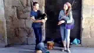 Galician Bagpipes in Santiago de Compostela Spain [upl. by Melodee]