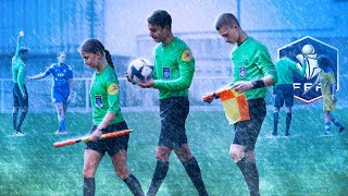 Jarbitre mon 1er Match de Coupe de France sous une pluie glaciale 🥶 4ème tour [upl. by Brenk483]