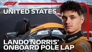 Lando Norris’ Pole Lap  2024 United States Grand Prix  Pirelli [upl. by Eniamerej]