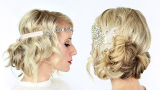 2 gorgeous GATSBY inspired hairstyles [upl. by Nylle]