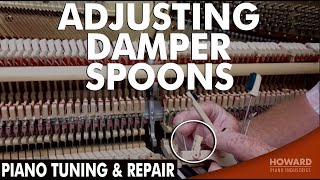 Adjusting Damper Spoons  Piano Tuning amp Repair I HOWARD PIANO INDUSTRIES [upl. by Quinlan]