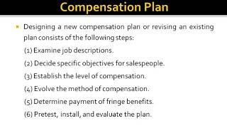 Sales Compensations and Incentive Plans partI [upl. by Siulegroj837]