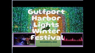 Gulfport Harbor Lights Winter Festival  December 2023 [upl. by Putnam698]