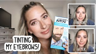 HOW TO TINTING MY EYEBROWS WITH BEARD DYE WAIT THIS WORKED [upl. by Annaek]