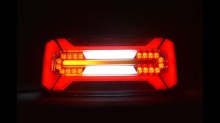 WAŚ W185 Euro Spec Universal Multifunctional Rear LED Tail Lamp [upl. by Dena]